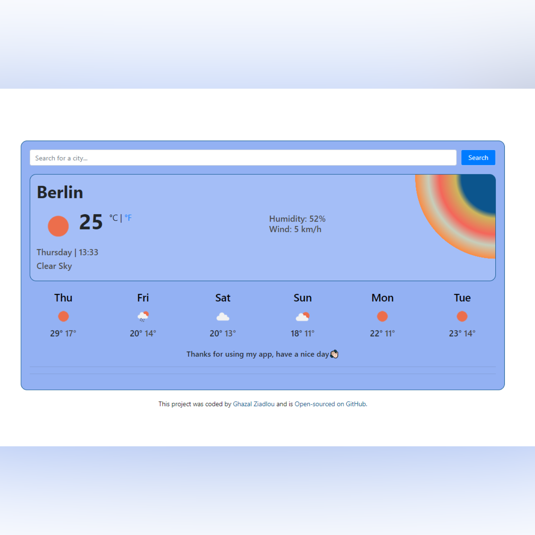 Weather project preview